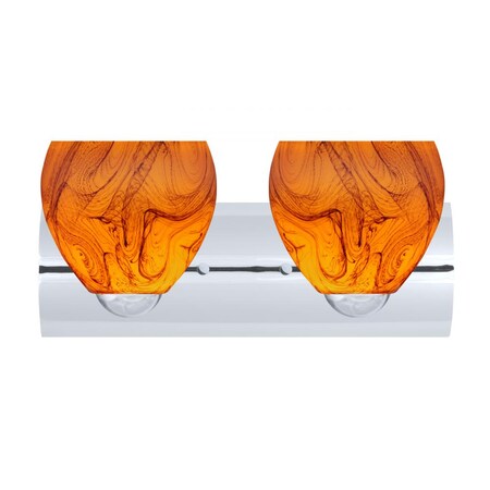 Besa Lighting Besa Wall Bolla Chrome Habanero 2x60W Medium Base 2WZ-4122HB-CR